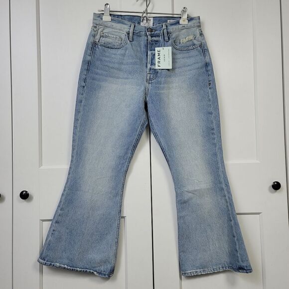 Frame rigid re-release le cropped flare jeans, 29 - Picture 3 of 10